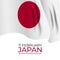 11 february Japan nation foundation day background Template design for card, banner, poster or flyer. Vector Illustration EPS10