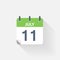 11 july calendar icon