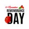 11 of November Remembrance day