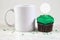 11 ounce Coffee Mug and Cupcake Topper Mockup