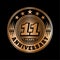11 years anniversary celebration. 11th anniversary logo design. Eleven years logo.
