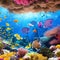 1129 Enchanted Underwater World: A mystical and enchanting background featuring an enchanted underwater world with colorful cora