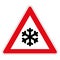 113 snowy winter road German road sign