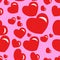 1175 love, Seamless pattern with hearts to Valentine`s Day