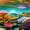 1177 Dreamy Underwater Scene: A magical and enchanting background featuring a dreamy underwater scene with floating jellyfish, c