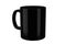 11oz black mug on isolated background.