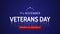 11th November Veterans day in United States greeting banner. - Vector