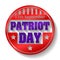 11th September Patriot day colorful round emblem with shadow