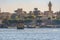 12.11.2018 Aswan, Egypt, a huge cruise ferry moving along a nile against the background of a city
