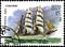 12.21.2019 Divnoe Stavropol Territory Russia postage stamp USSR 1981 sailing ships three-masted bark Comrade sailing ship at the