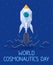 12 April Cosmonautics Day banner