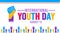 12 August International Youth Day background template. Holiday concept. background, banner, placard