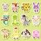 12 Chinese Zodiac animal stickers