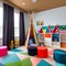 12 A colorful playroom with a teepee, toy storage, and playful decor4, Generative AI