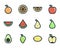 12 custom fruits icons
