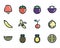 12 custom fruits icons