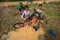 12,Dec,2016 -Some children play with their bycicle near by Dalat- Lam Dong- Vietnam