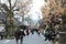 12 jan 2020 - Yufuin, Kyushu, Japan: Many people walking along the Famous tourist location in Yufuin, Oita. Hot Spring Town