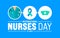 12 May is International Nurses Day background template. nurse dress, medical instrument, medicine,