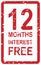12 Months Interest Free Stamp