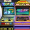 12 Pixelated Retro Arcade Game: A retro and playful background featuring pixelated graphics inspired by classic arcade games, pe