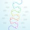 12 Point Curved Vertical 3d Time Line Infographic