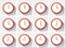 12 red vector clocks