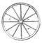 12 Spoke Vehicle Wheel, vintage illustration