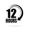 12 twelve hour icon. Vector illustration