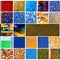 1206 Abstract Mosaic Collage: A creative and expressive background featuring an abstract mosaic collage with vibrant colors, fra