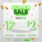 1212 discount sale 3D square banner template