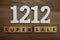 1212 Super Sale alphabet letters on wooden background