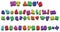 123 ABD Alphabet Fridge Magnets Vector Illustration