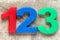 123 colorful plastic number