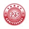 125 years anniversary celebration. 125th anniversary logo design. 125years logo.