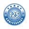 125 years anniversary celebration. 125th anniversary logo design. 125years logo.