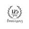 125 years anniversary design template. 125th years anniversary celebrating design template.