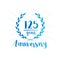 125 years anniversary design template. 125th years anniversary celebrating design template.