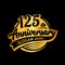 125 years anniversary design template. Vector and illustration. 125th logo.