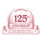 125th anniversary design template. 125 years logo. 125 years vector and illustration.
