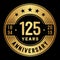 125years celebrating anniversary design template. 125th anniversary logo. Vector and illustration.