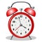 1280 alarm clock, image of the alarm clock, retro clock, isolate on a white background, vector illustration