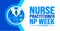 13-19 November is Nurse Practitioner NP Week background template. Holiday concept.
