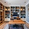 13 An eclectic, vintage-inspired home office with a mix of open and closed storage, a vintage wooden desk, and a mix of antique