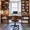 13 An eclectic, vintage-inspired home office with a mix of open and closed storage, a vintage wooden desk, and a mix of antique