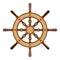 1301 steering wheel, image of the steering wheel, element of the ship, isolate on a white background, vector illustration