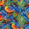 1313 Tropical Bird Patterns: A tropical and avian-inspired background featuring tropical birds, feathers, and patterns with vibr