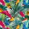 1313 Tropical Bird Patterns: A tropical and avian-inspired background featuring tropical birds, feathers, and patterns with vibr
