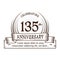 135th anniversary design template. 135 years logo. 135 years vector and illustration.