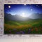 1369 Enchanted Moonlit Meadow: A magical and enchanting background featuring a moonlit meadow with glowing flowers, fireflies, a